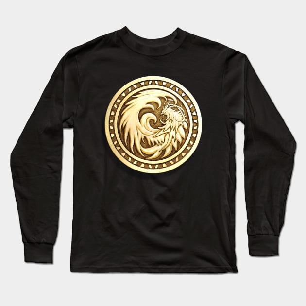 Phoenix Coin gold Long Sleeve T-Shirt by chriskar